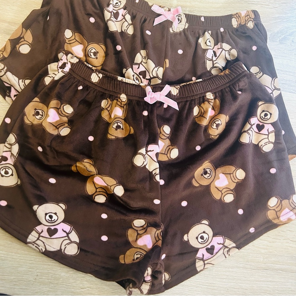 Cute teddy bear valentine, shorts, pajamas